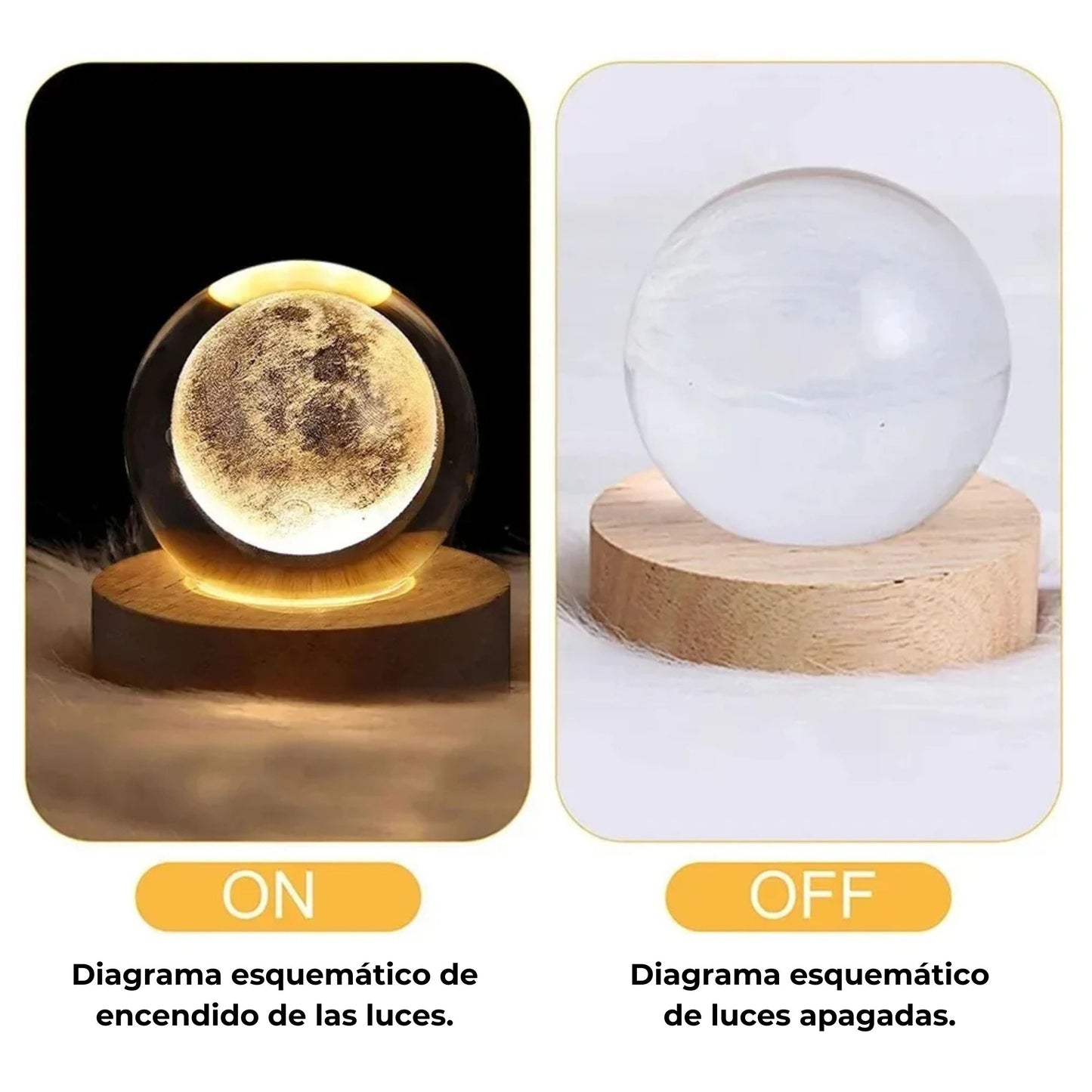ESFERA DE LUZ LUNAR 3D